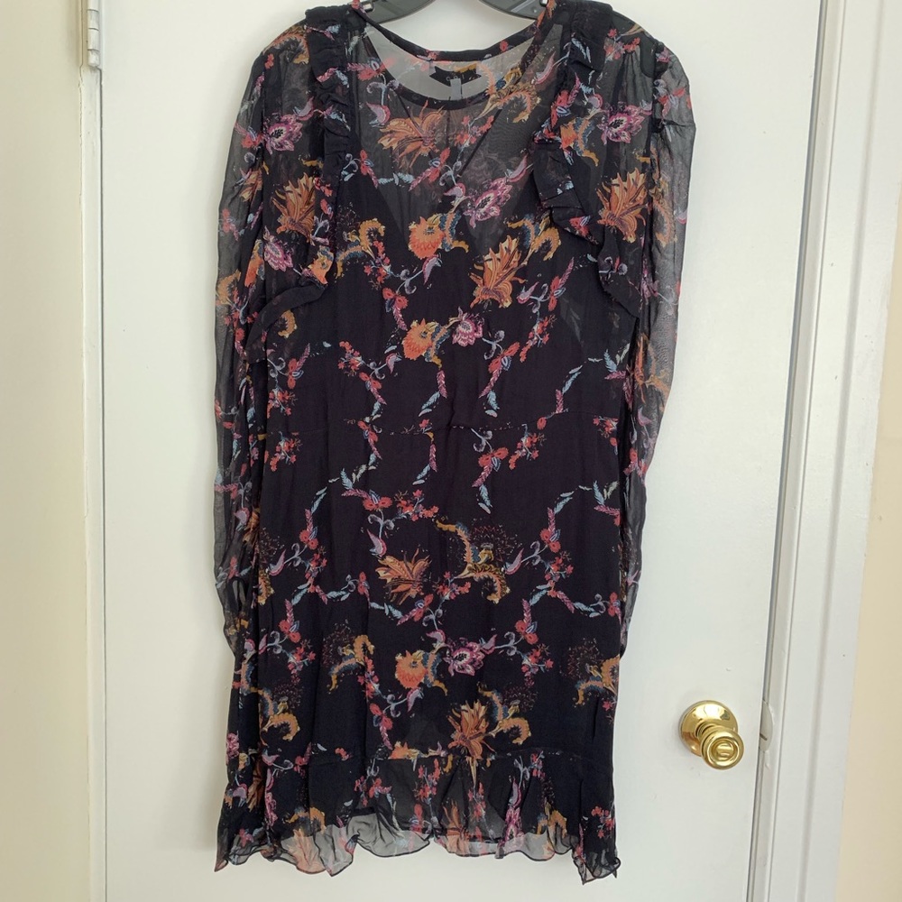 IRO Ruffled Printed Georgette Mini Dress - Picture 7 of 8